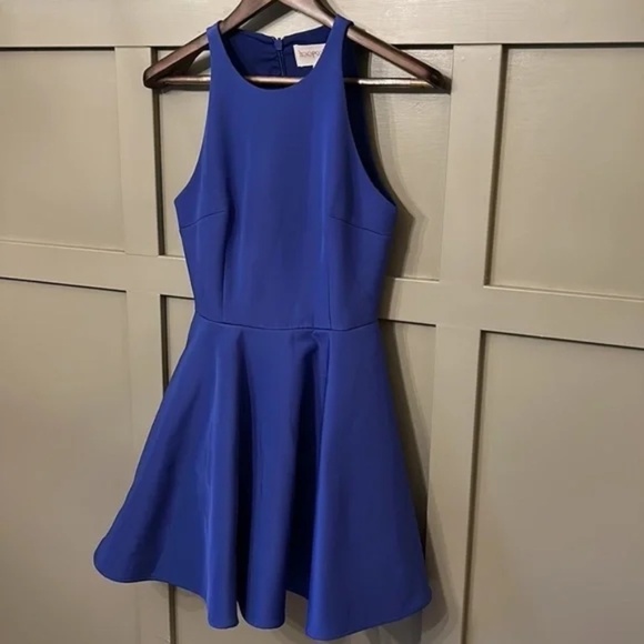Keepsake the Label Fit & Flare Mini Dress W/ Pockets Cobalt Blue Size Small - Picture 8 of 13